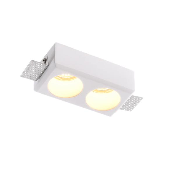 هالوژن گچی دوقلو مدل A2202 | خرید فریم هالوژن توکار گچی مدرن - Image 3