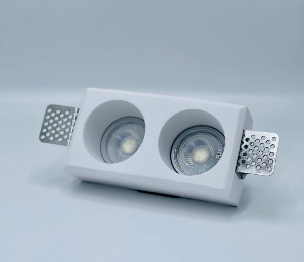 هالوژن گچی دوقلو مدل A2202 | خرید فریم هالوژن توکار گچی مدرن - Image 2