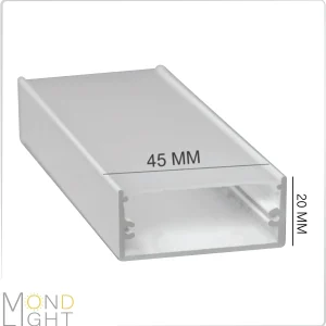 لاین نوری روکار به ارتفاع 20 میلی متری به عرض 45 میلی متری