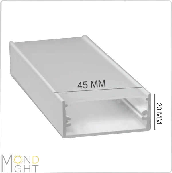 لاین نوری روکار به ارتفاع 20 میلی متری به عرض 45 میلی متری لاین نوری روکار به ارتفاع 20 میلی متری به عرض 45 میلی متری