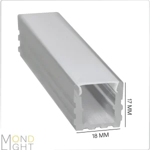 لاین نوری روکار به ارتفاع 17 میلی متری به عرض 18 میلی متری