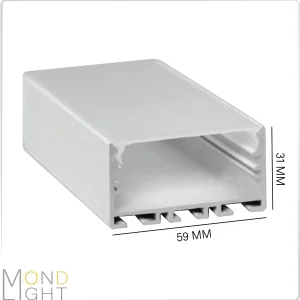 لاین نوری روکار و آویز به ارتفاع 31 میلی متری به عرض 59 میلی متری