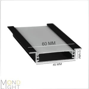 لاین نوری کناف توکار به ارتفاع 12 میلی متری به عرض 45 میلی متری و لبه به لبه 60 میلی متری