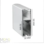 لاین نوری آویز و روکار به ارتفاع 100 میلی متری و در عرض 30 میلی متر فضای خالی پشت به ارتفاع 50 میلی متری