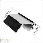 لاین نوری نبشی کناف به عرض لبه کناف 52.5 میلی متری و لبه پیچ خور دیوار 47 میلی متری