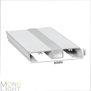 قرنیز نوری به ارتفاع 80 میلی متری به عرض میلی 15 میلی متری نور مستقیم