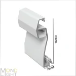 قرنیز نوری به ارتفاع 80 میلی متری به عرض میلی 18 میلی متری نور مخفی