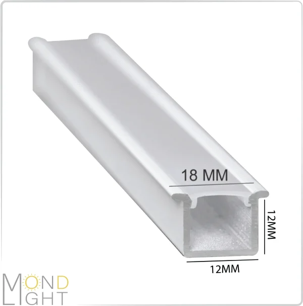 لاین نوری کناف توکار به ارتفاع 12 میلی متری به عرض 12 میلی متر و لبه به لبه 18 میلی متر