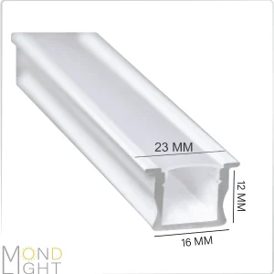 لاین نوری کناف توکار ارتفاع 12میلی متر عرض 16 میلی متر و لبه به لبه 23 میلی متر