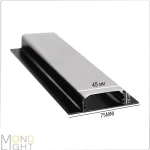 لاین نوری کنافی بدون لبه به ارتفاع 15 میلی متری به عرض 45 میلی متری و لبه داخلی 75 میلی متری