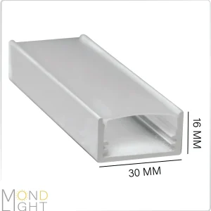 لاین نوری روکار به ارتفاع 16 میلی متری به عرض 30 میلی متری