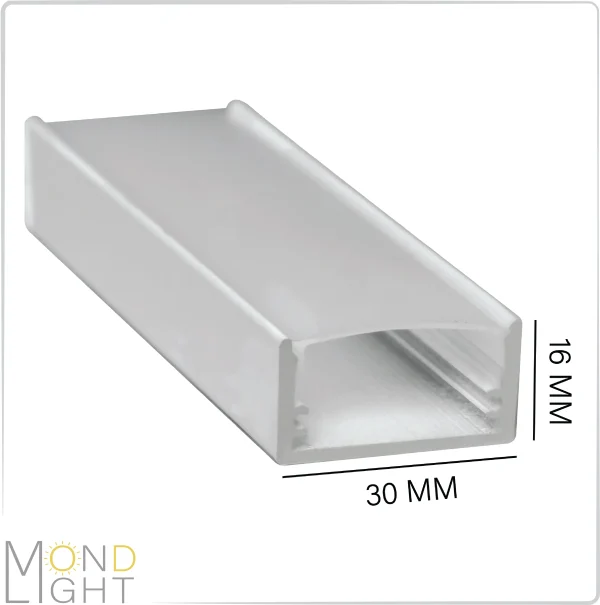 لاین نوری روکار به ارتفاع 16 میلی متری به عرض 30 میلی متری