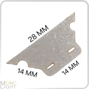 درپوش لاین نوری گوشه عرض بالا 28میلی متری و عرض پایین