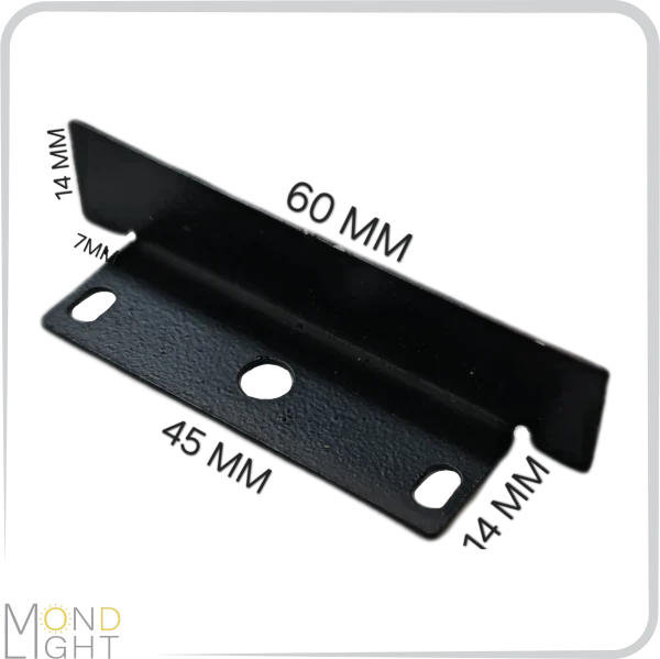 درپوش لاین نوری لبه دار به عرض 45 میلی متری مشکی