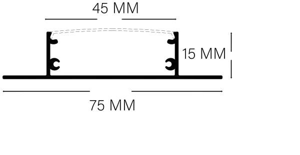 لاین نوری توکار بدون لبه 4.5سانتی کد48