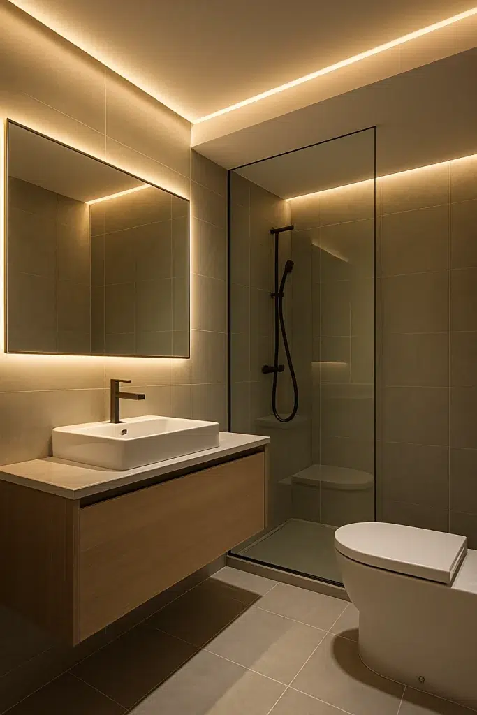 تصویر شاخص نورپردازی سرویس بهداشتی