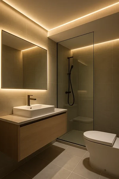 تصویر شاخص نورپردازی سرویس بهداشتی