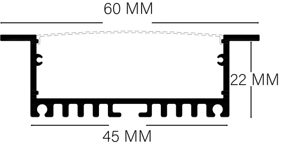 لاین نوری توکار فنرخور به برش 4.5سانتی کد23