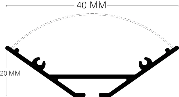 تصویر لاین نوری کنجی 4سانتی کد40