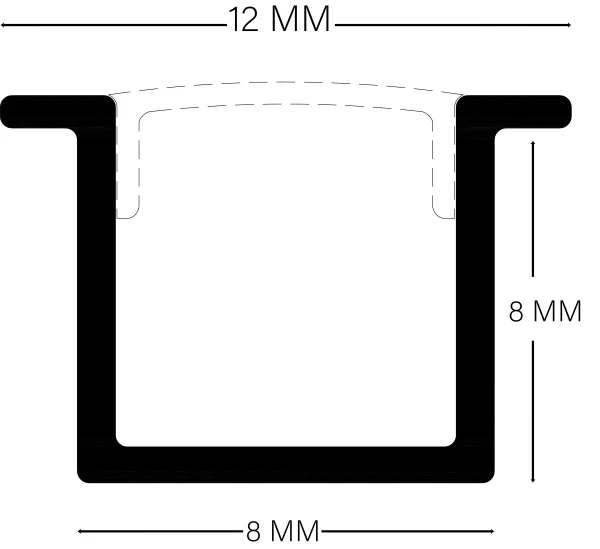 لاین نوری توکار به برش 8میلی