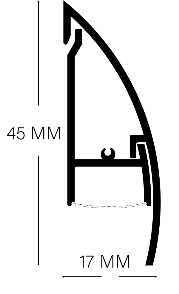تصویر قرنیز نوری نور مخفی اقتصادی 45 میلی کد49