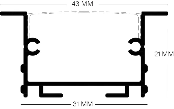لاین نوری توکار کنافی برش 3 سانتی کد 5